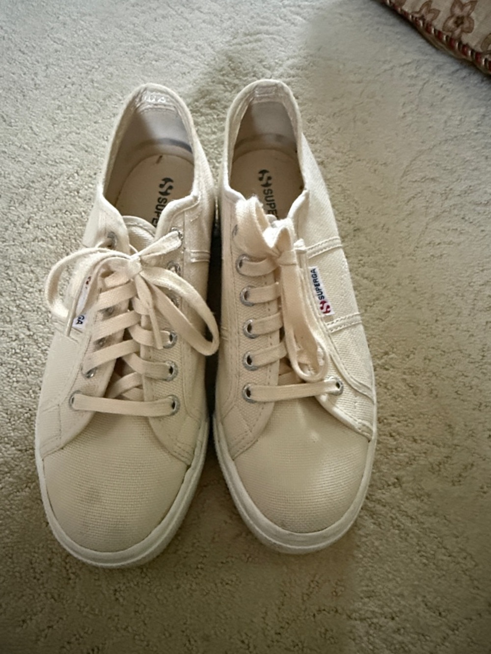 Superga Cream Canvas Women's Low-Top Sneakers